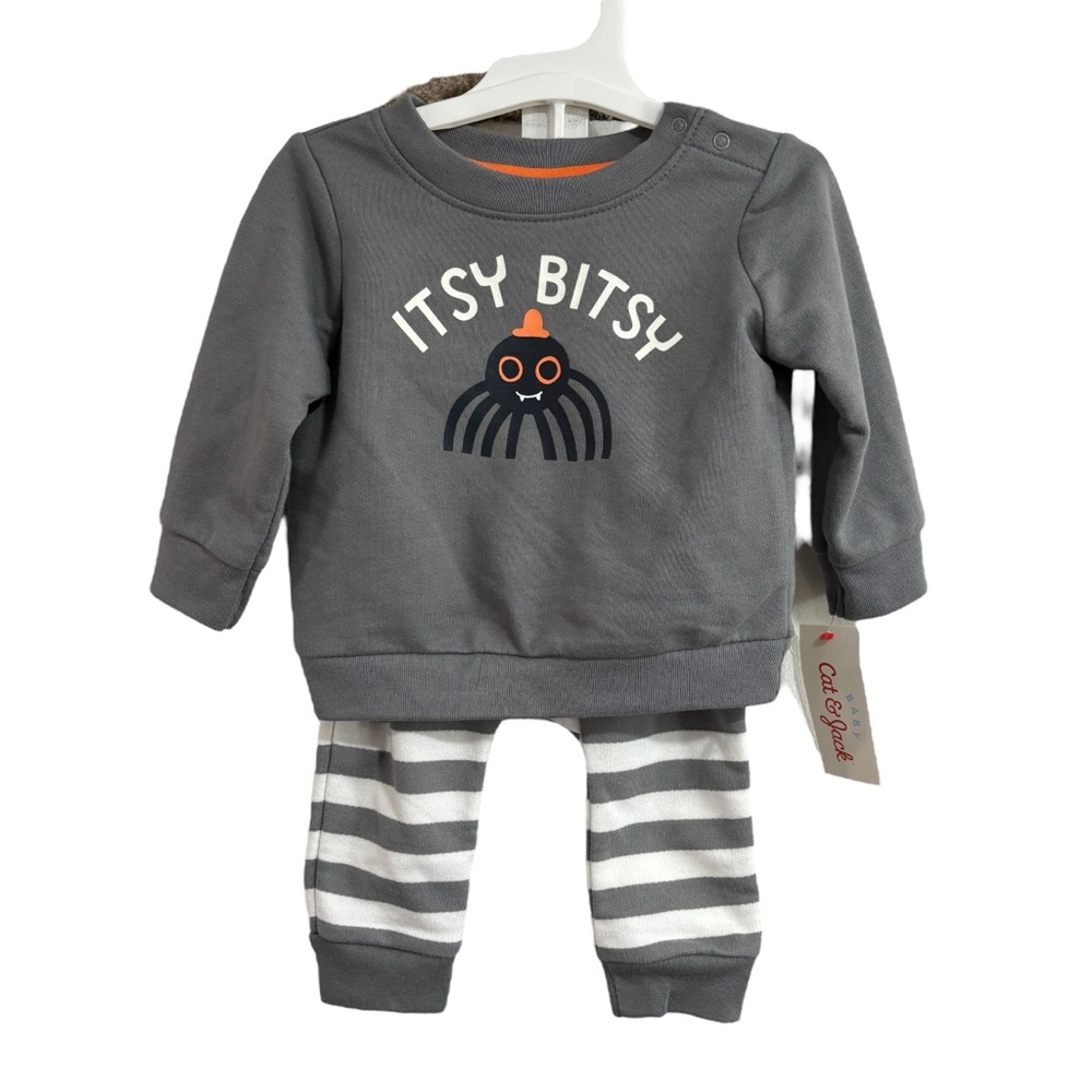 Cat & Jack Itsy Bitsy Spider Matching Set Baby Size 3-6 months NWT